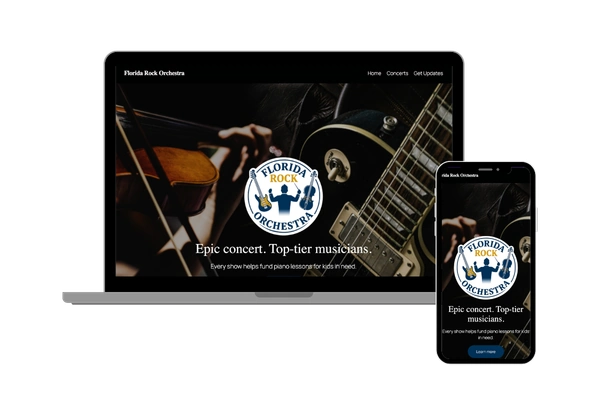 Florida Rock Orchestra website preview