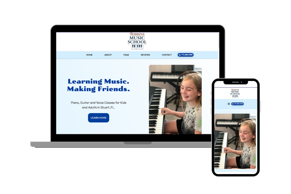 Robbins Music School website preview