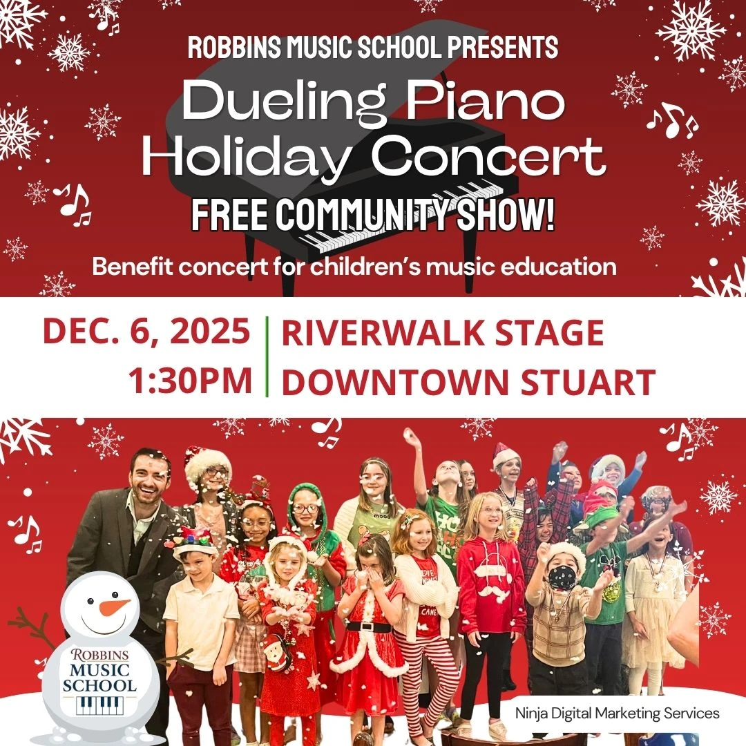 music school holiday concert ad