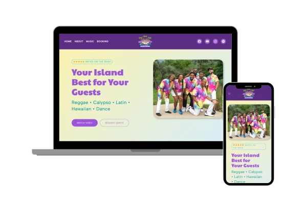 Gratitude Steel Band website preview